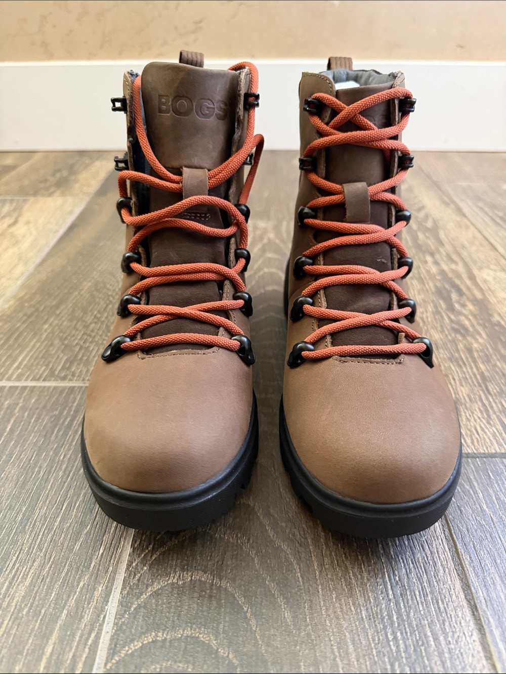 BOGS Women’s Holly Brown Leather Waterproof Lace Boot—7 - Picture 5 of 13